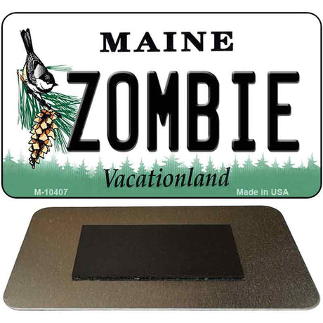 Zombie Maine State License Plate Tag Magnet M-10407