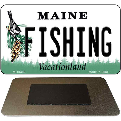 Fishing Maine State License Plate Tag Magnet M-10409