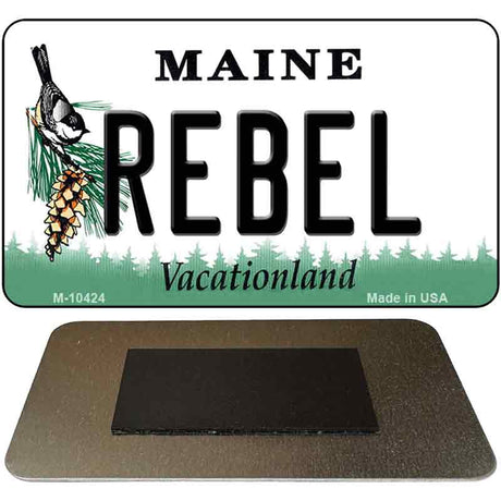 Rebel Maine State License Plate Tag Magnet M-10424