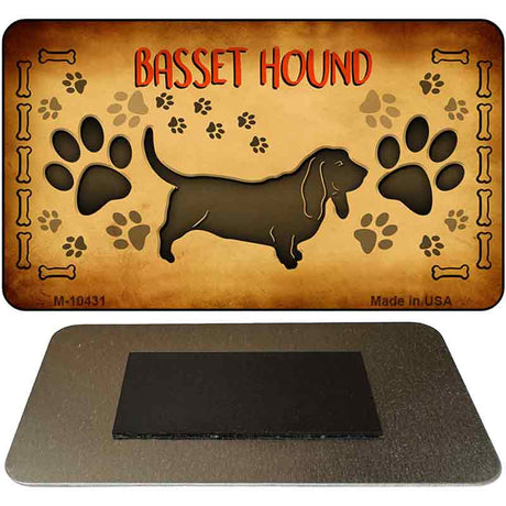 Basset Hound Novelty Metal Magnet M-10431