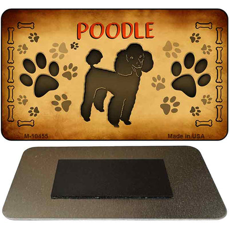 Poodle Novelty Metal Magnet M-10455