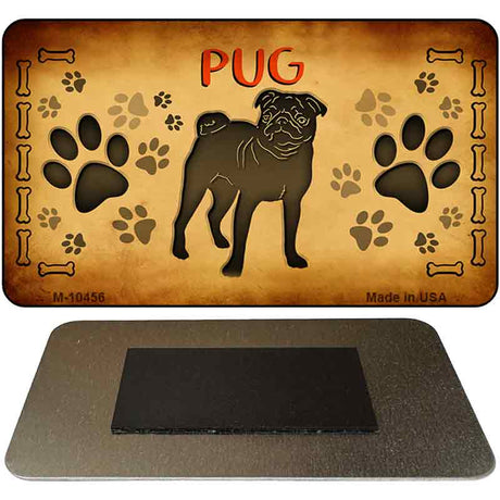 Pug Novelty Metal Magnet M-10456