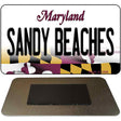 Sandy Beaches Maryland State License Plate Tag Magnet M-10479