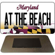 At The Beach Maryland State License Plate Tag Magnet M-10481