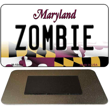 Zombie Maryland State License Plate Tag Magnet M-10488