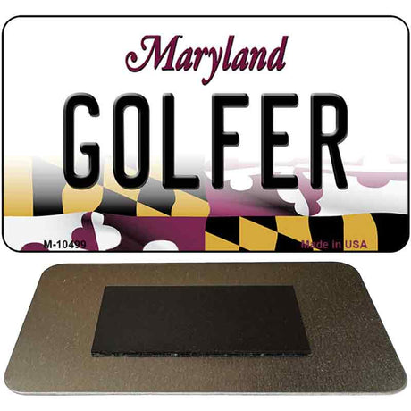 Golfer Maryland State License Plate Tag Magnet M-10499