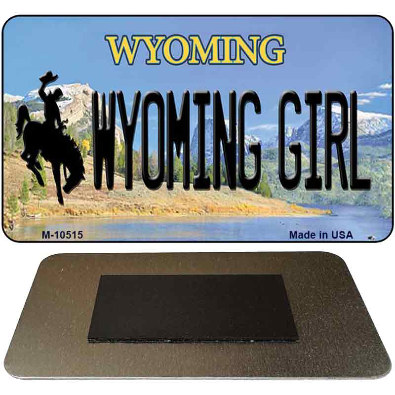 Wyoming Girl State License Plate Tag Magnet M-10515