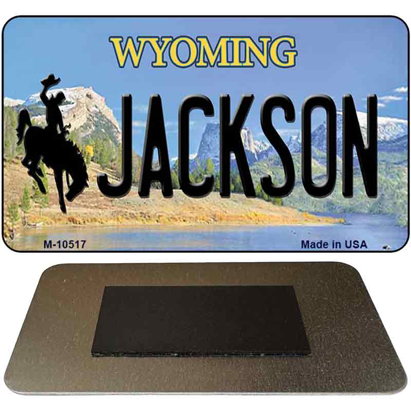 Jackson Wyoming State License Plate Tag Magnet M-10517