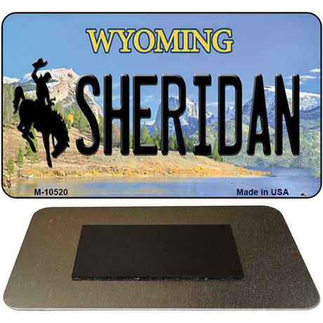 Sheridan Wyoming State License Plate Tag Magnet M-10520