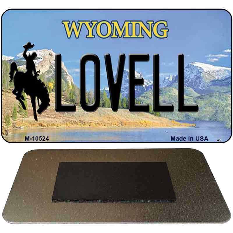 Lovell Wyoming State License Plate Tag Magnet M-10524