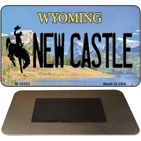 New Castle Wyoming State License Plate Tag Magnet M-10525