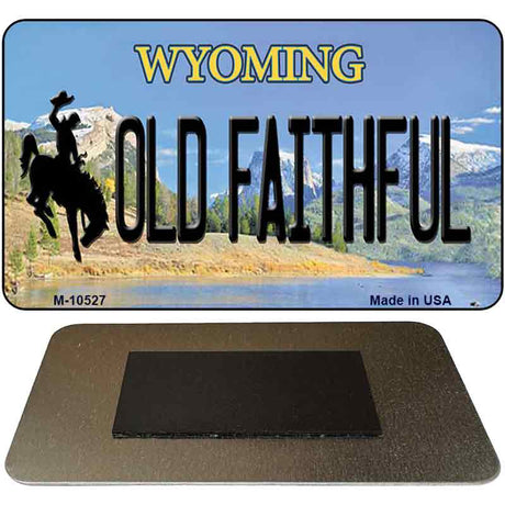 Old Faithful Wyoming State License Plate Tag Magnet M-10527