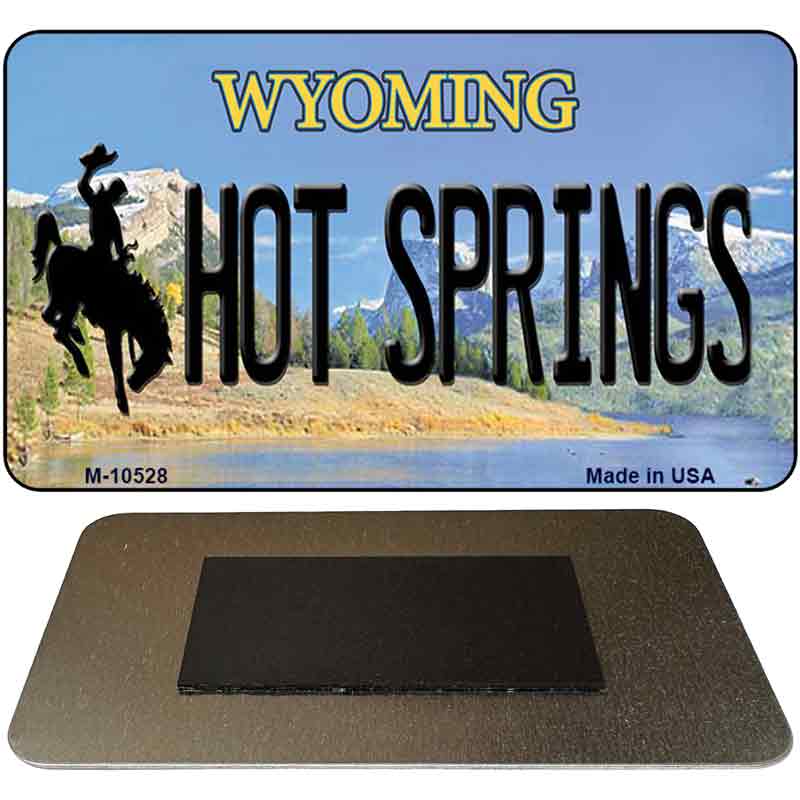 Hot Springs Wyoming State License Plate Tag Magnet M-10528