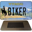 Biker Wyoming State License Plate Tag Magnet M-10535