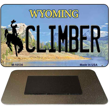 Climber Wyoming State License Plate Tag Magnet M-10536