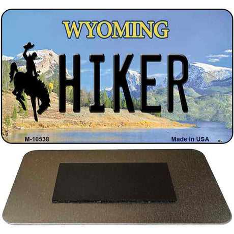 Hiker Wyoming State License Plate Tag Magnet M-10538