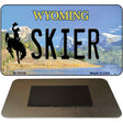 Skier Wyoming State License Plate Tag Magnet M-10539