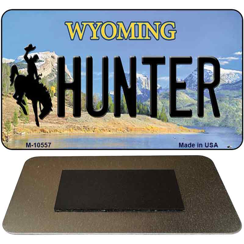 Hunter Wyoming State License Plate Tag Magnet M-10557