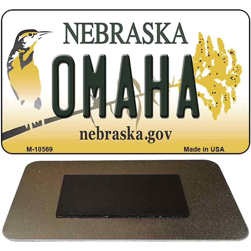 Omaha Nebraska State License Plate Tag Magnet M-10569