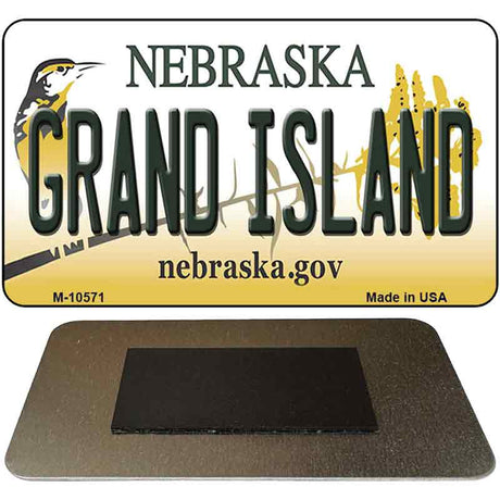 Grand Island Nebraska State License Plate Tag Magnet M-10571