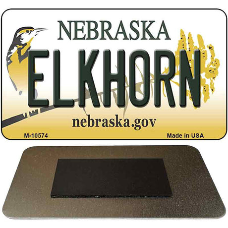 Elkhorn Nebraska State License Plate Tag Magnet M-10574