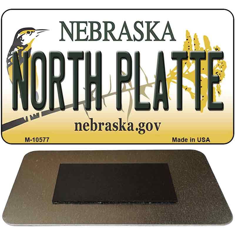 North Platte Nebraska State License Plate Tag Magnet M-10577