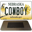 Cowboy Nebraska State License Plate Tag Magnet M-10582