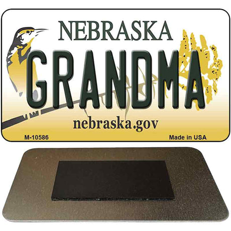 Grandma Nebraska State License Plate Tag Magnet M-10586