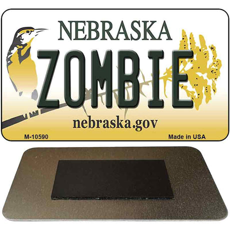 Zombie Nebraska State License Plate Tag Magnet M-10590