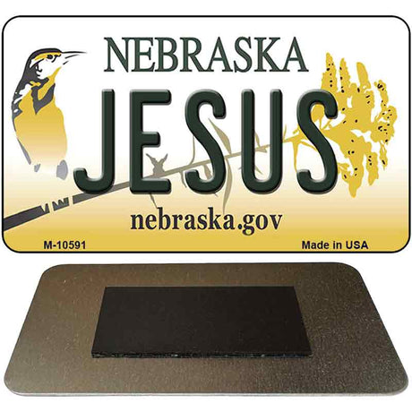 Jesus Nebraska State License Plate Tag Magnet M-10591