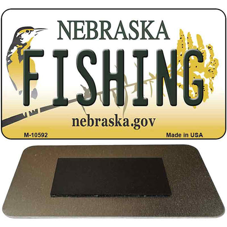 Fishing Nebraska State License Plate Tag Magnet M-10592