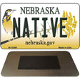 Native Nebraska State License Plate Tag Magnet M-10599