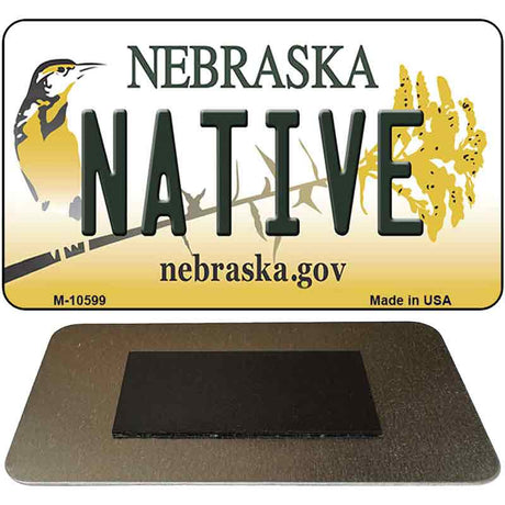 Native Nebraska State License Plate Tag Magnet M-10599