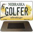 Golfer Nebraska State License Plate Tag Magnet M-10601