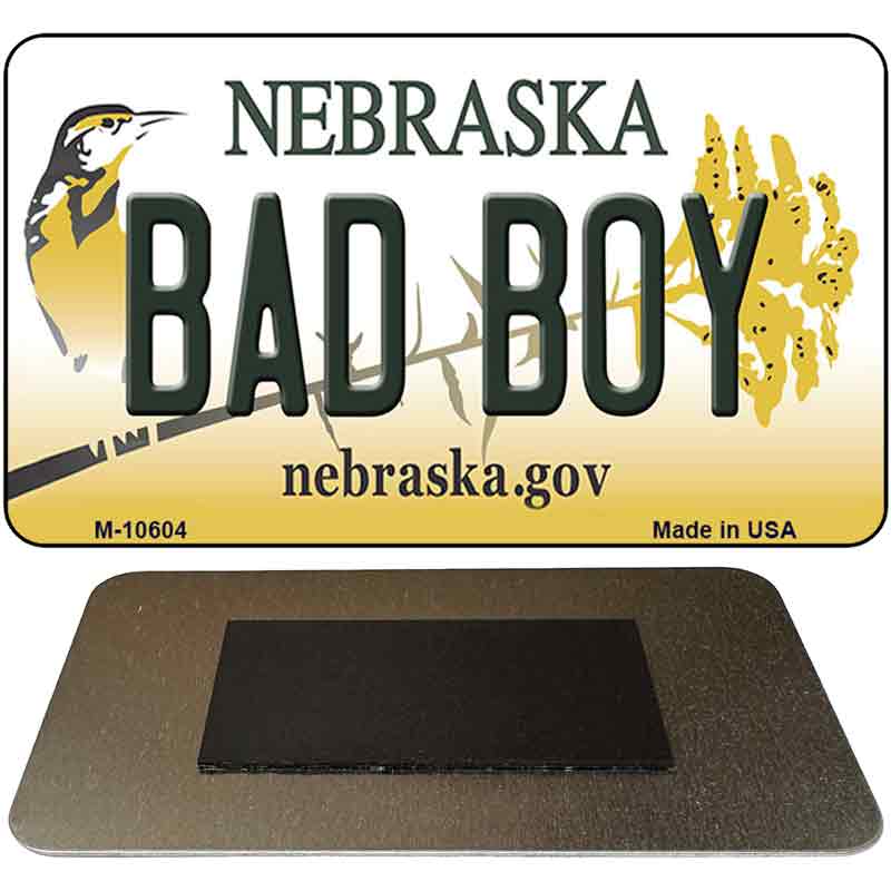 Bad Boy Nebraska State License Plate Tag Magnet M-10604