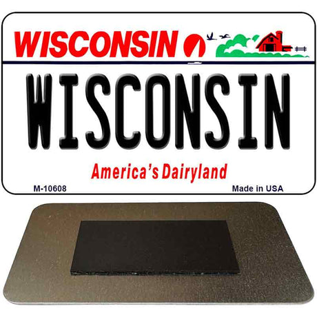 Wisconsin State License Plate Tag Novelty Magnet M-10608