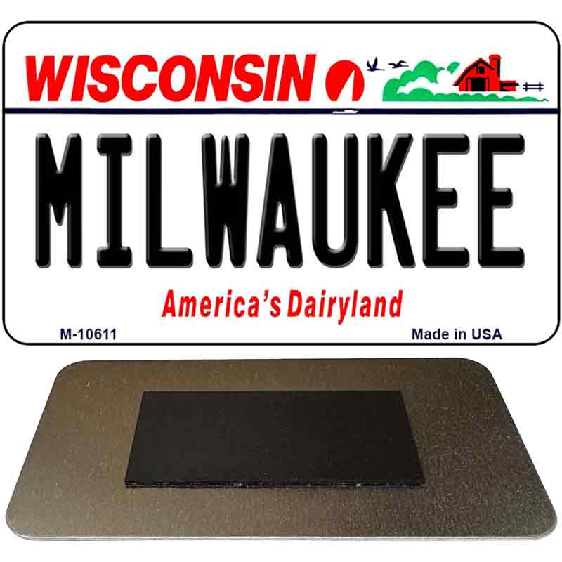 Milwaukee Wisconsin State License Plate Tag Novelty Magnet M-10611