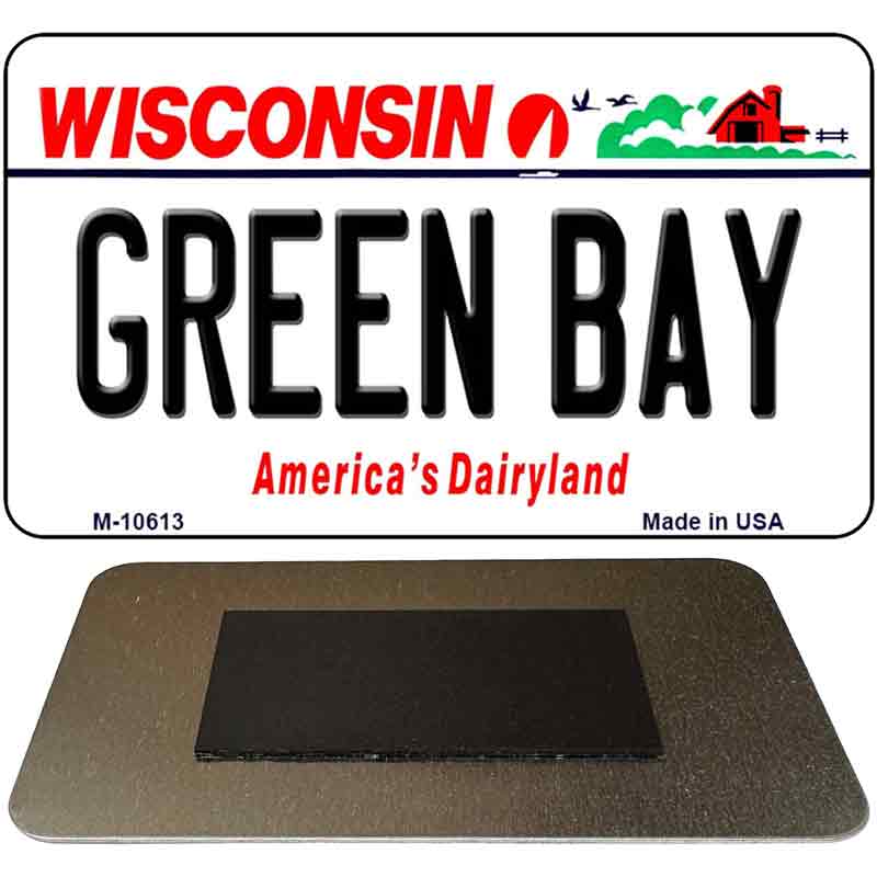 Green Bay Wisconsin State License Plate Tag Novelty Magnet M-10613