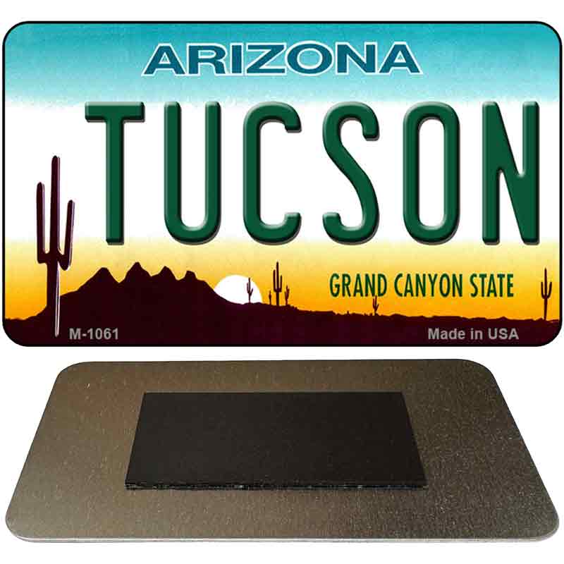 Tucson Arizona State License Plate Tag Magnet M-1061