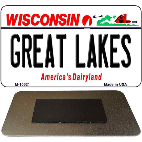 Great Lakes Wisconsin State License Plate Tag Novelty Magnet M-10621