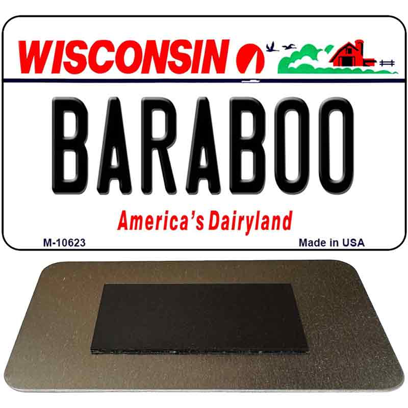 Baraboo Wisconsin State License Plate Tag Novelty Magnet M-10623