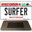 Surfer Wisconsin State License Plate Tag Novelty Magnet M-10628