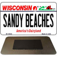 Sandy Beaches Wisconsin State License Plate Tag Novelty Magnet M-10630