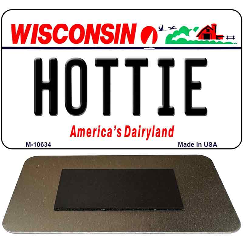 Hottie Wisconsin State License Plate Tag Novelty Magnet M-10634