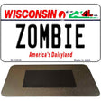 Zombie Wisconsin State License Plate Tag Novelty Magnet M-10639