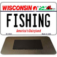 Fishing Wisconsin State License Plate Tag Novelty Magnet M-10641