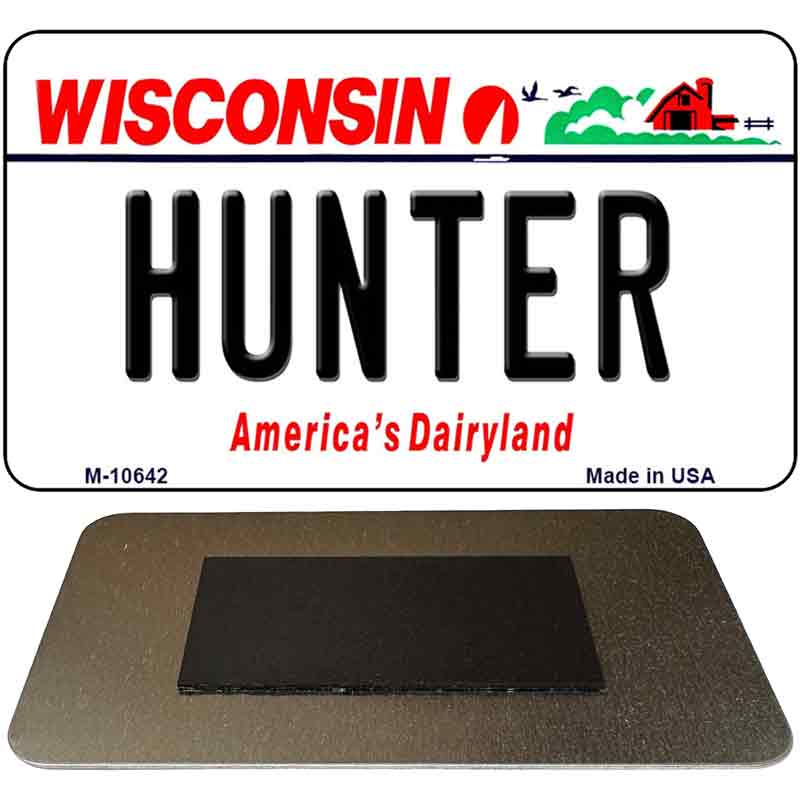 Hunter Wisconsin State License Plate Tag Novelty Magnet M-10642