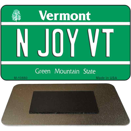 N Joy VT Vermont State License Plate Tag Novelty Magnet M-10660