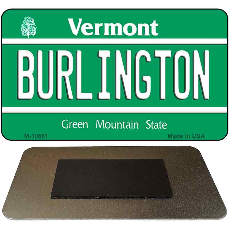 Burlington Vermont State License Plate Tag Novelty Magnet M-10661