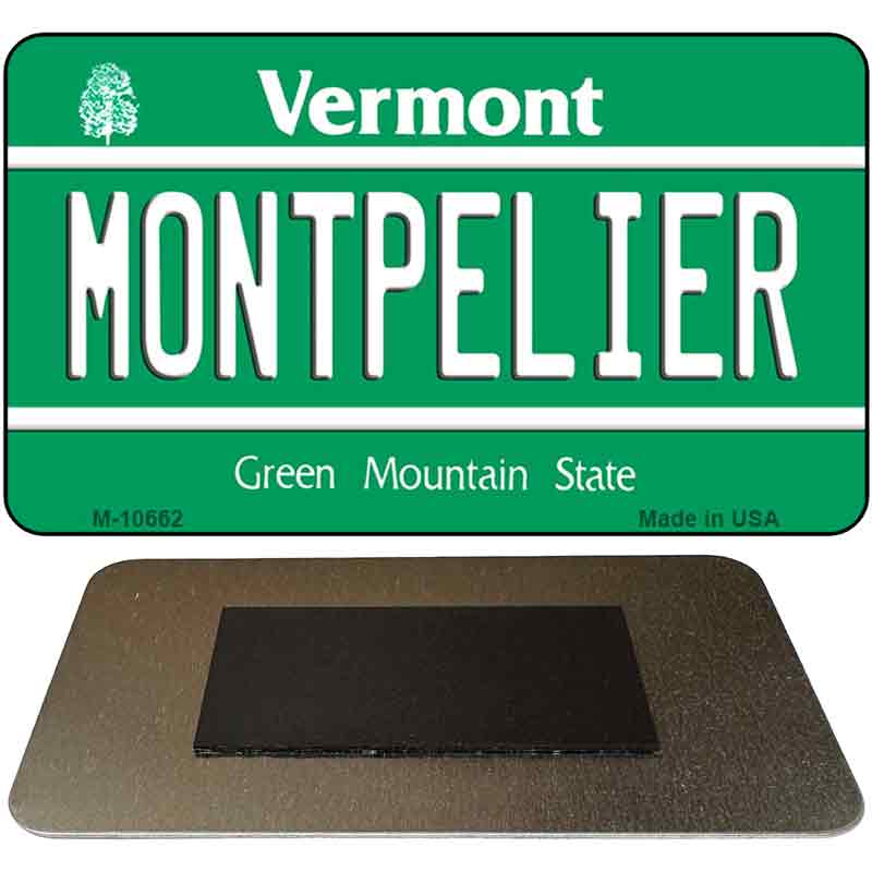 Montpelier Vermont State License Plate Tag Novelty Magnet M-10662